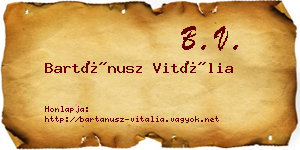 Bartánusz Vitália névjegykártya